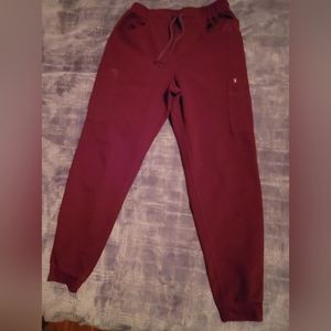 Jaanuu Jogger Men's Scrubs Wine sz Small